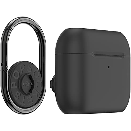 PopSockets PopGrip AirPods Pro Holder + PopChain 2: Swappable Grip and AirPods Holder for Phones and Tablets - Black