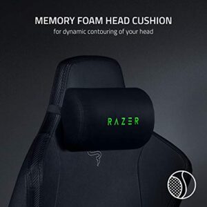 Razer Iskur Gaming Chair: Ergonomic Lumbar Support System - Multi-Layered Synthetic Leather Foam Cushions - Engineered to Carry - Memory Foam Head Cushion - Blac
