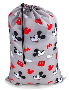 jay franco disney mickey mouse mickey icon drawstring laundry bag - oversize durable storage/travel bag for home or college - measures 21 x 32 inches (official disney product)