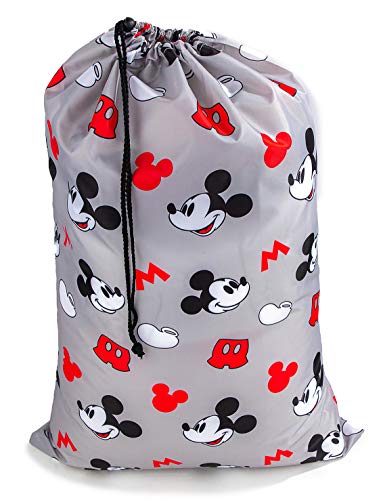 Jay Franco Disney Mickey Mouse Mickey Icon Drawstring Laundry Bag - Oversize Durable Storage/Travel Bag for Home or College - Measures 21 x 32 inches (Official Disney Product)