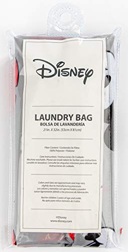 Jay Franco Disney Mickey Mouse Mickey Icon Drawstring Laundry Bag - Oversize Durable Storage/Travel Bag for Home or College - Measures 21 x 32 inches (Official Disney Product)