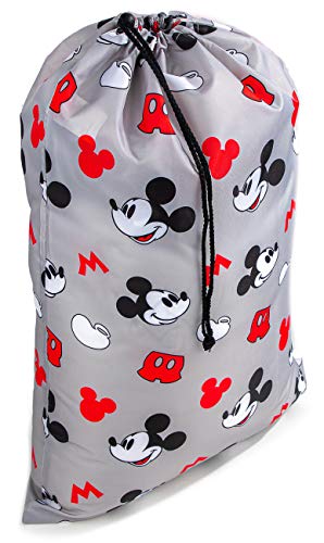 Jay Franco Disney Mickey Mouse Mickey Icon Drawstring Laundry Bag - Oversize Durable Storage/Travel Bag for Home or College - Measures 21 x 32 inches (Official Disney Product)