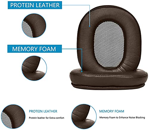 MDR-1A Earpads Replaceable Earmuffs Ear Pad Ear Cushion Repair Parts are Compatible with Sony MDR-1A/1A-DAC /1A-BT Headphones（Dark Brown）