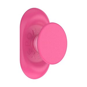 popsockets phone grip with expanding kickstand, slim popsockets for phone - pocketable neon pink