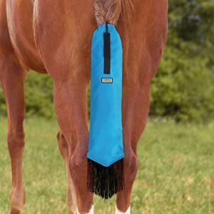 harrison howard horse tail bag with fringe-azure blue