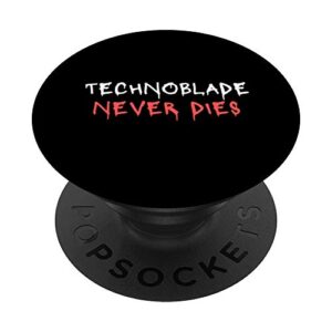 technoblade never dies funny popsockets popgrip: swappable grip for phones & tablets