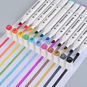 Dabo&Shobo 120 Colors Alcohol Markers，drawing markers，Dual Tip Art Markers ，Fine & Chisel Coloring Marker，Chisel Coloring Markers for Kids Sketching Adult Coloring