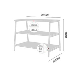 Coral Flower Stand for TV up to 36", Entertainment Center is Equipped with 2 Layers of Storage Racks, Used for Living Room, Bedroom and Lounge, Light Oak 2