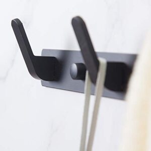 3 Hooks Matte Black Wall Bathroom Towel Hooks Mount Stainless Steel Heavy Duty Shower Wall Coat Rack Hooks Rail Decorative Bath Hooks for Hangin,Hats Hook kitchen Towel Wall Hook Rack for Hanging