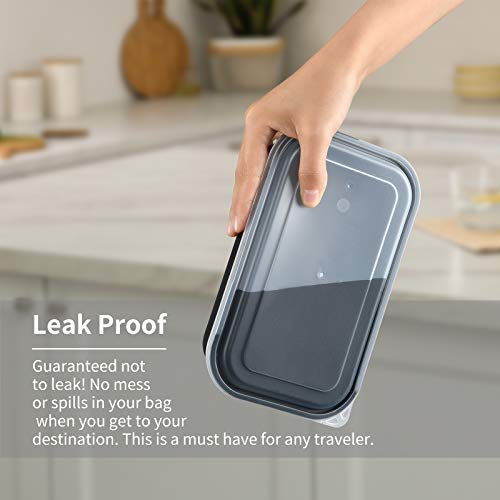 Plastic Meal Prep Containers, 32 oz, 10 PACK, Food Storage Disposable Containers with Lids Airtight, Togo Food Containers for Frozen Meal, Reusable Lunch Bento Box, Microwave and Freezer Safe