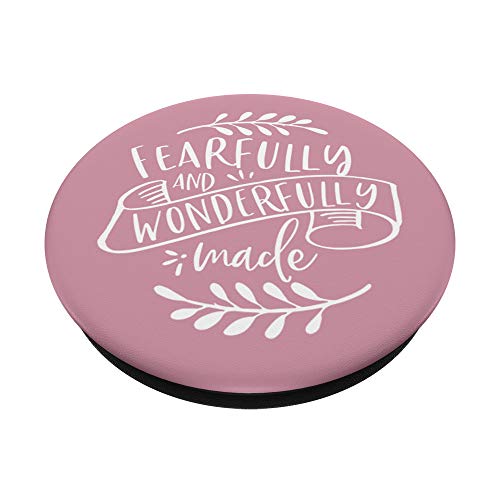 Fearfully & Wonderfully Made Christian Scripture Bible Verse PopSockets PopGrip: Swappable Grip for Phones & Tablets