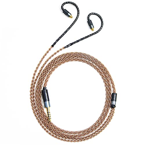 GUCraftsman 6N Single Crystal Copper Upgrade Earphone Cable 2.5mm/3.5mm/4.4mm Earphone Upgrade Cable for Sennheiser IE200 IE300 IE600 IE900 (4.4mm Plug)