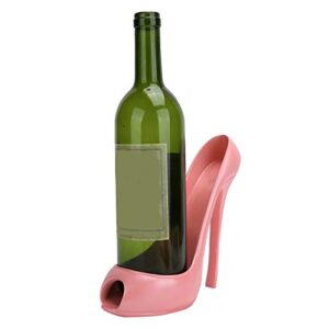 TOPINCN Wine Rack Synthetic Resin Wine Bottle Display Holder Innovative Highheeled Shoe Shape Home Decoration Accessories(Pink)