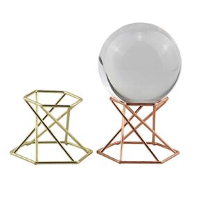 nebaisen 2 pieces metal display stand for crystal glass lens ball divination photography lensball base for 50/60/70/80mm magic sphere globe holder (ball not included)