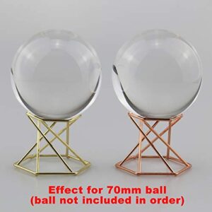 NEBAISEN 2 Pieces Metal Display Stand for Crystal Glass Lens Ball Divination Photography Lensball Base for 50/60/70/80mm Magic Sphere Globe Holder (Ball not Included)