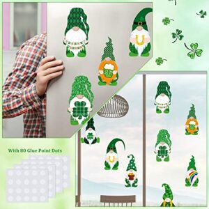 40 Pieces St. Patrick's Day Cut-Outs Irish Stickers Gnomes Cut-Outs Classroom Decoration with Glue Point Dots for St. Patricks Day Party Decorations Bulletin Board School Party Supplies, 8 Designs