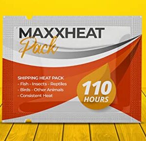 MaxxHeat 110 Hour Shipping Heat Pack - 1, 10, 60 Count Packs Available| Extended Heat for Marine Animals, Insects, Coral, Fish, Invertebrates, Flowers, and Plants | Tropical Fish