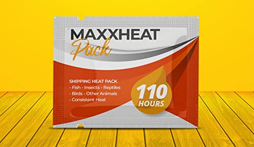 MaxxHeat 110 Hour Shipping Heat Pack - 1, 10, 60 Count Packs Available| Extended Heat for Marine Animals, Insects, Coral, Fish, Invertebrates, Flowers, and Plants | Tropical Fish