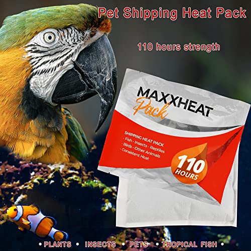 MaxxHeat 110 Hour Shipping Heat Pack - 1, 10, 60 Count Packs Available| Extended Heat for Marine Animals, Insects, Coral, Fish, Invertebrates, Flowers, and Plants | Tropical Fish