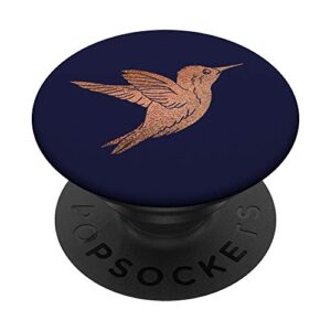 rose hummingbird navy blue popsockets swappable popgrip