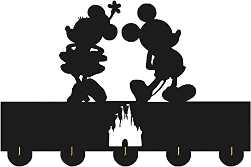 Mick Door Hooks,Disney Mickey Mouse Cartoon Animation Coat Hooks,Key Holder,Key Hanger for Wall、Entryway and Living Room ,Gift,5 Hooks Holder (a3)