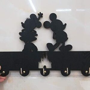 Mick Door Hooks,Disney Mickey Mouse Cartoon Animation Coat Hooks,Key Holder,Key Hanger for Wall、Entryway and Living Room ,Gift,5 Hooks Holder (a3)