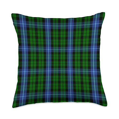 The Celtic Flame Plaid Tartans MacIntyre Tartan Scottish Plaid Throw Pillow, 18x18, Multicolor