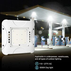 BBMI 150W LED Canopy Light, 20250LM 5000K Daylight White, 100-277VAC, Commercial Gas Station, Street, Area & Outdoor Lighting, LED Parking Garage Lights, DLC-Qualified & ETL-Listed (White).