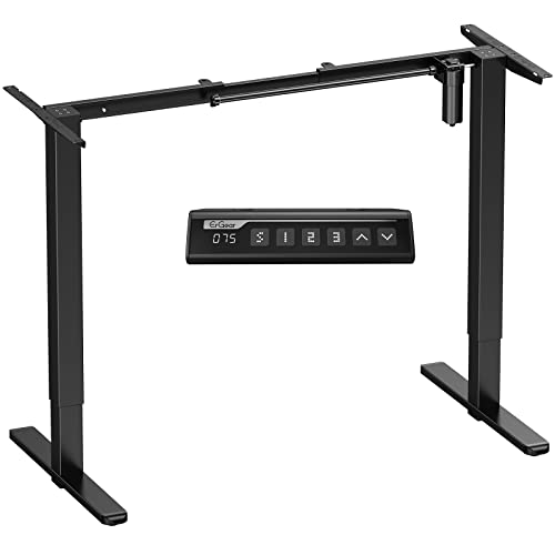 ErGear Electric Stand up Desk Frame Height Adjustable Table Legs Sit Stand Desk Frame Ergonomic Standing Desk Base Workstation Frame Only