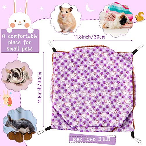 3 Pieces Small Pet Cage Hammock Small Animal Hanging Hammock 3 Tier Pet Hanging Bed Small Animal Cage Accessories Bedding for Hamster Parrot Sugar Glider Ferrets Rat Chinchilla Playing and Sleeping