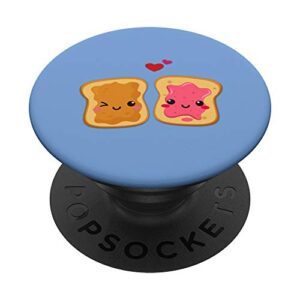 blue kawaii peanut butter jelly pb j valentine day gift idea popsockets popgrip: swappable grip for phones & tablets