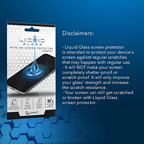 LIQUID GLASS Screen Protector Wipe On Scratch and Shatter Resistant Nano Protection for All Phones Tablets Smart Watches - Universal (New and Advanced)