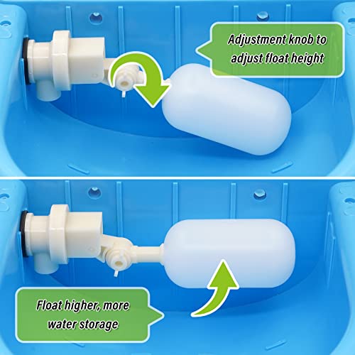 MINYULUA Automatic Waterer Bowl Large Live Stock Waterer Automatic Water Feeder Trough Bowl Dispenser Waterer Livestock Drinking Bowl for Cat Sheep Dog Horse Farm Supplies (Light Blue)