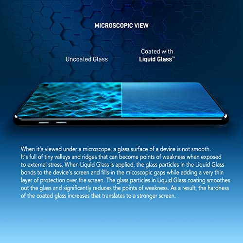 LIQUID GLASS Screen Protector with $250 Protection Coverage | Wipe On Scratch and Shatter Resistant Nano Technology for All Phones Tablets and Smart Watches - Universal Fit (New and Advanced)