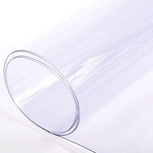 Clear Plastic Vinyl Fabric 04 Gauge - 60 Gauge Sizes by The Yard DIY Table Covers Machinery Recreational Use Waterproof Covering Lining (40 Gauge)(Marine Grade)