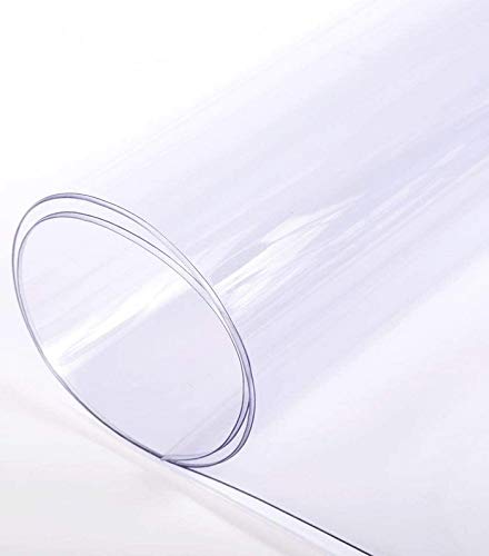 Clear Plastic Vinyl Fabric 04 Gauge - 60 Gauge Sizes by The Yard DIY Table Covers Machinery Recreational Use Waterproof Covering Lining (40 Gauge)(Marine Grade)