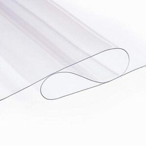 Clear Plastic Vinyl Fabric 04 Gauge - 60 Gauge Sizes by The Yard DIY Table Covers Machinery Recreational Use Waterproof Covering Lining (40 Gauge)(Marine Grade)