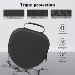 ProCase Hard Case for New AirPods Max, Travel Carrying Headphone Case with Silicone Earpad Cover & Mesh Pocket, AirPods Max Protective Portable Storage Bag -Black