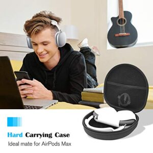 ProCase Hard Case for New AirPods Max, Travel Carrying Headphone Case with Silicone Earpad Cover & Mesh Pocket, AirPods Max Protective Portable Storage Bag -Black