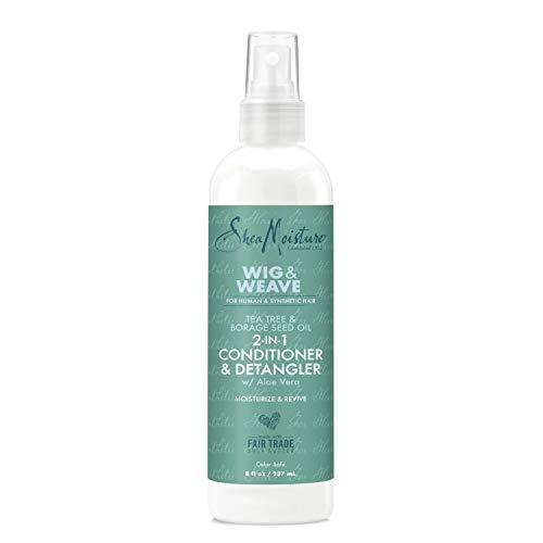 SheaMoisture 2in1 Conditioner and Detangler Leave-In Conditioner for Wig Tea Tree and Borage Seed Oil Paraben Free Conditioner 8 oz