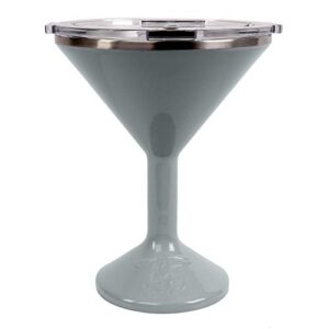 orca chasertini insulated martini style sipping cup with lid - stainless steel for outdoor, picnic, poolside, beach or patio party - sage