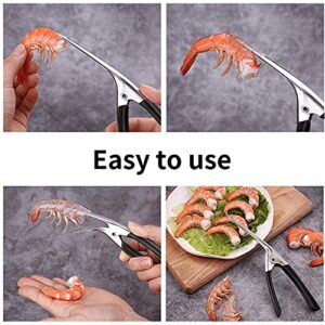 4 PCS Shrimp Deveiner Tool and Peeler, Stainless Steel Shrimp Peeler and Shrimp Cleaner Knife, Easy to Use Shrimp Deveiner, Kitchen Tools