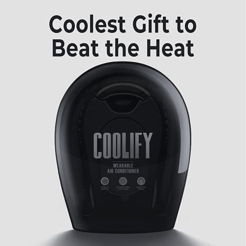 TORRAS Coolify Portable Air Conditioner Neck Fan, Hands Free Semiconductor Cooling Bladeless Fan, 4000 mAh Rechargeable Leafless Mini USB Fan for Outdoor/Home/Office, 3 Speeds, Brilliant Black