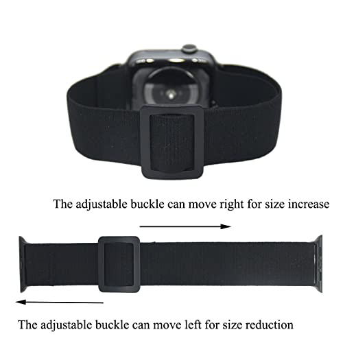 Adjustable Elastic Armband or Ankle Band for Compatible with Apple Watch Series 3 2 1 38mm, Apple Watch Series 6 SE 5 4 40mm and Apple Watch Series 8 7 41mm, Stretchy Band for Men and Women