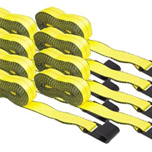 Mytee Products (8 Pack) 2" X30' Winch Straps w/Flat Hook, WLL 3335, Flatbed Tie Down Strap