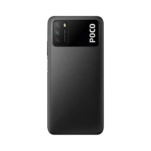 Xiaomi POCO M3 Smartphone, 4 GB + 64 GB, 6.53 "FHD + Ampio 1080P FHD + Display 49 MP, Tripla Fotocamera, 6000 mAh Batteria, Doppi Altoparlanti, Jack per Cuffie da 3.5 mm, Nero (Power Black)