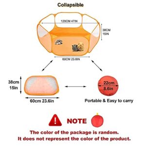 Small Animal Playpen with Waterproof Pads, Reusable Liners, Waterproof Bottom on Both Sides, Fit with Pet Tent (42.5in x 41in) Bedding for Guinea Pig, Rabbit, Hamster, Chinchilla and Hedgehog