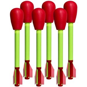 stomp rocket refills for kids - toy rocket launcher refill kit - air blast foam rockets for toddlers and children - rockets foam replacement - toddler air blaster toys - ideal kids gifts (6 pack)