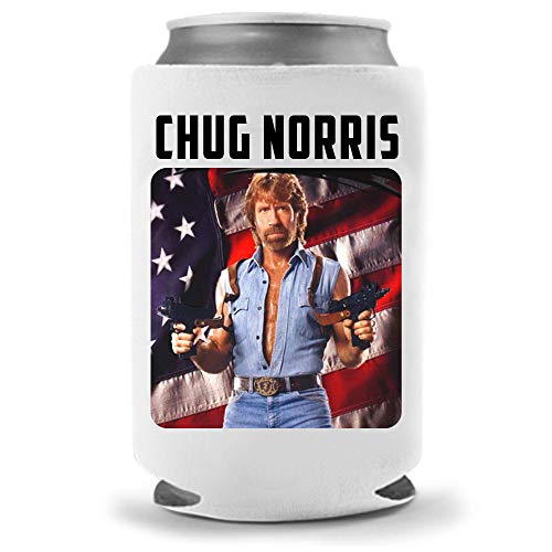 Cool Coast Products - Chuck Chug Norris Joke Coolie | Funny Father's Day Gift | Funny Novelty Hugger Coolie Huggie | Beer Beverage | Beer Under $10 Gifts | Quality Neoprene Can Cooler