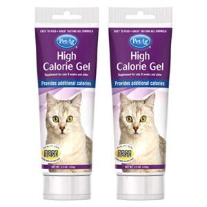 petag high calorie gel supplement for cats - keep cats at optimal performance levels - 3.5 oz - 2 pack